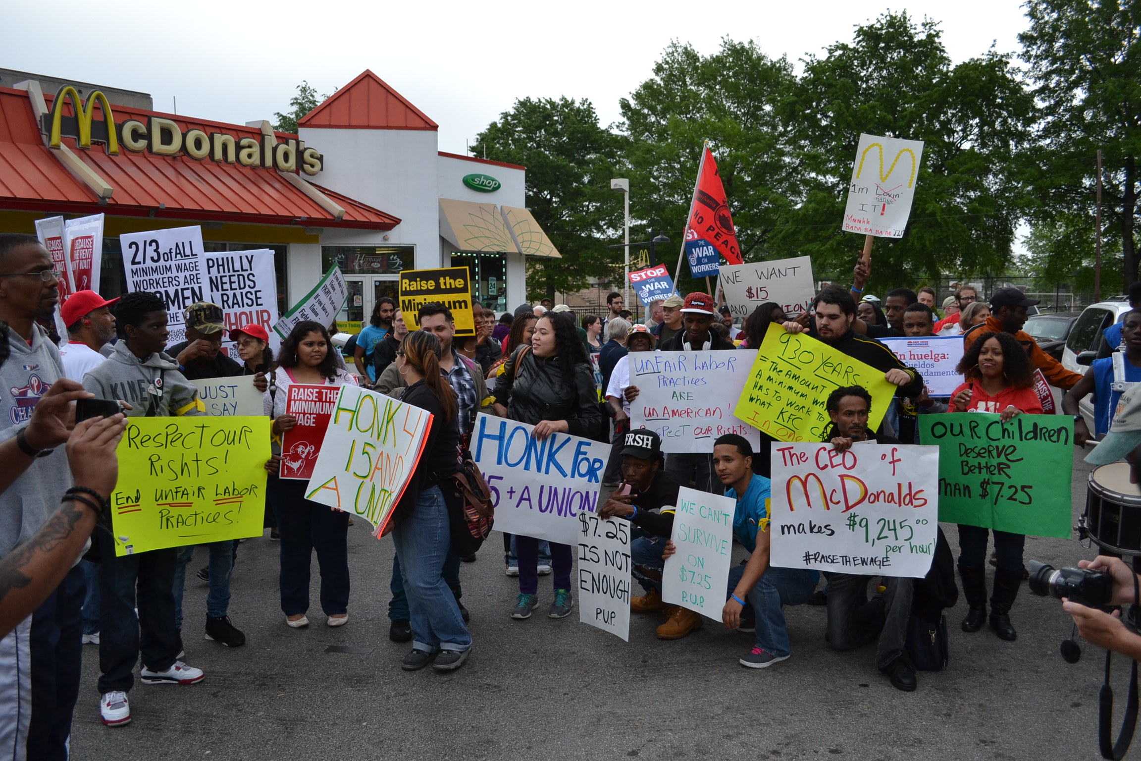 Rally for Fast Food Workers Rights May 2014